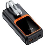 Ultratekno 20.000 Mah Powerbank 22.5W Hızlı Şarj Taşınabilir Şarj Cihazı Çok Kablolu Dijital Göstergeli