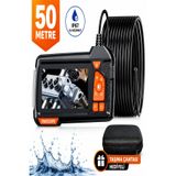 ULTRATEKNO 50 Metre Endoskop Kamera 1080P HD Boru İçi Görüntüleme Kamerası 4.3" IPS Ekranlı IP67 Su Geçirmez Yılan Kamera