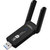 UltraTekno AC1300 Mbps Dual Band USB 3.0 Adaptör Kablosuz Wifi 2 Anten ile Yüksek Hız