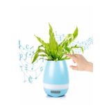 Ultratekno Akıllı Saksı Bluetooth Hoparlör Dokunmatik Işıklı Gece Lambası Mp3 Çalar(Mavi)