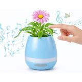 UltraTekno Akıllı Saksı Bluetooth Hoparlör – Dokunmatik Müzik Çalan Saksı, Rgb Gece Lambası, USB Şarjlı Dekoratif Bitki Saksısı - Mavi