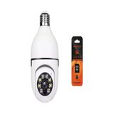 UltraTekno Gerçek 1080P Fhd Ampul Kamera 360° Panoramik Ev Güvenlik Kamerası + 64GB Hafıza Kart - Turuncu