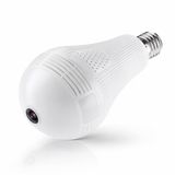 Ultratekno Gerçek 1080P FHD Ampul Kamera Balık Gözü Lens 360° Panoramik Ev Güvenlik Kamerası + 32GB Hafıza Kart Altın