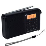 Ultratekno KTF-1715 Siyah Dijital Ekranlı Saatli Manuel Kanal Arama Kayıt Özellikli Fm Radyo Bluetooth Hoparlör