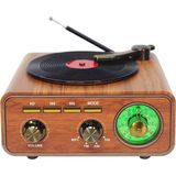 UltraTekno M-1317BT Özel Tasarım Ahşap Görünümlü Retro Vintage Nostaljik Radyo & Bluetootlu Mini Fm Radyo - Açık Ahşap