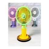 Ultratekno Mini Fan Masaüstü Taşınabilir Telefon Stantlı Vantilatör 2si 1 Arada Taşınabilir Masaüstü Fan, Sarı