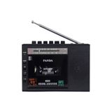 Ultratekno Panda 6503 25W Kaset Çalar Radyo USB/TF Kaydedici Bant Mikrofon Çok Fonksiyonlu Müzik Çalar, Siyah