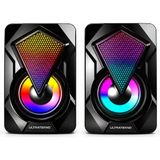 UltraTekno Rgb Işıklı Gaming Pc Bilgisayar Hoparlörü 1+1 Speaker E-1046