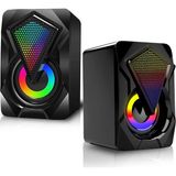 UltraTekno Rgb Işıklı Gaming Pc Bilgisayar Hoparlörü 1+1 Speaker E-1046