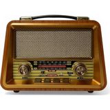 Ultratekno RT-680 Gerçek Ahşap Eskitme Bluetooth Hoparlör Mp3 Çalar Müzik Kutusu Nostaljik Rady - Çok Renkli
