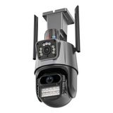 UltraTekno ULT30 8mp Full Hd Ip Kamera Su Geçirmez Hareket Sensörlü Çiftli Gece Görüşlü Outdoor Dış Mekan Kamerası - Gümüş