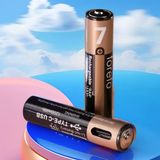 Ultratekno Usb Type-C Şarjlı Aaa Pil 1.5V 1000+ Kez Şarj Edilebilir Lityum Pil Kalem Pil (2’Li Paket)