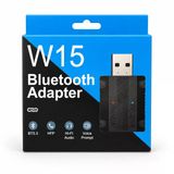 Ultratekno W15 Bluetooth 5.3 2'Si 1 Arada Aux Ses Alıcı Verici Adaptör Rx/Tx Transmitter Receiver 3.5Mm Usb Araç Tv Pc Hoparlör Kulaklık