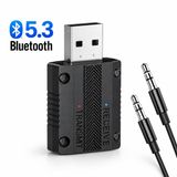 ULTRATEKNO W15 Bluetooth 5.3 USB Ses Adaptörü TX/RX | 2'si 1 Arada Alıcı/Verici, 3.5 mm AUX Bağlantısı, Hi-Fi Ses Kalitesi, Hands-Free Desteği, Sesli Durum Bildirimi