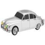 Ultratekno WS-596BT 1967 Model Jaguar Mark 2 10 W FM Radyo USB TF AUX Destekli Speaker Gümüş Bluetooth Hoparlör