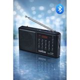Ultratekno Y096 Deprem Radyosu Bluetoothlu Şarjlı Acil Durum Radyosu Fm/Usb/Tf Kart Destekli Led Fenerli Radyo