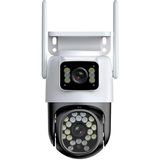 UltraTekno Yoosee App CMR44 Fhd 4mp Çift Kameralı Çift Ekranlı Ptz Outdoor Güvenlik Kamerası - Beyaz