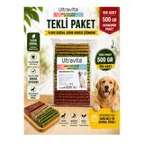 ULTRAVİTA Munchy Burgu Çubuk Köpek Kemiği 12Cm x 100 Adet %100 Doğal Sığır Derisinden Ödül
