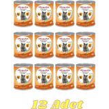 Ultravita Premium Yüksek Proteinli Tavuk Etli Konserve Yaş Kedi Maması 415GRX12 Adet