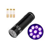 Ultraviyole 9 Led Mor Işık Fener Sah. Para Kriminal Uv Siyah