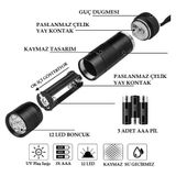 Ultraviyole Fener, Mor Işık Fener 12 Led, 395 Nm Uv Fener, Köpek ve Kedi Kurumuş Idrar Lekeleri - Çok Renkli