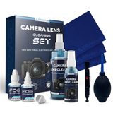 ULTRAVUE Ultimate Kamera Lens Temizleme Kiti - Kamera Lens Temizleyici, Lens Kalemi, Sis Durdurucu ve Mikrofiber Bezler - Kamera Temizleme Kiti - DSLR ve Dijital Fotoğraf Makinesi Aksesuarları için