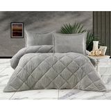 Ultura Soft Comforter Uyku Seti Tek Kişilik Gri