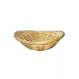 Ulu Ahşap Oval Hasır Yumurta, Ekmek Sepeti 15 * 19 Cm