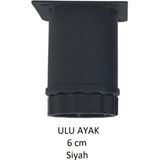 Ulu Ayak 6 cm Vidalar Dahil Siyah