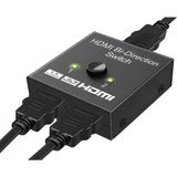 Ulu Bilgisayar 2 Port Çift Yönlü HDMI Switch Splitter Ekran Monitör Çoklayıcı Çoğaltıcı - Siyah