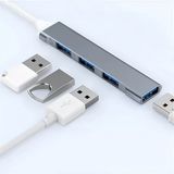 Ulu Bilgisayar 4 Port USB Hub Çoklayıcı Çoğaltıcı 4'lü USB 3.0 Yüksek Hızlı Veri Aktarımı - Gri