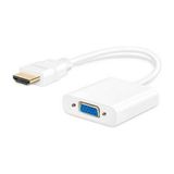 Ulu Bilgisayar HDMI To VGA Çevirici Dönüştürücü Kablo Beyaz Yüksek Çözünürlük Full HD 4K 1080p