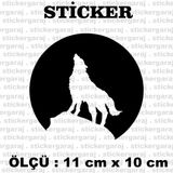 Ulu Kurt Bozkurt 2 Adet Sticker - Araba Motosiklet Kask Buzdolabi Cam Otomobil Atv Laptop Tablet Duvar Stickeri