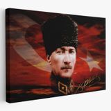Ulu Önder Atatürk Dekoratif Kanvas Tablo, Duvar Dekoru 6632