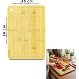 Ulu Pazarlama 26X36X1.8CM Ahşap Bambu Kesim Panosu - Kesme Tahtası (5570) - 0,21 L