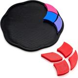 Ulu Pazarlama 3D Baskı Gökkuşağı Mandala Rozet Puzzle Mini (7 Cm) - Renkli Çiçek Deseni Yapboz, Cepte Taşınabilir Zeka Oyunu