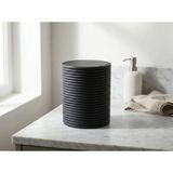 Ulu Pazarlama 3D Baskı Mini Yivli Çöp Kutusu Sallanır Kapaklı Masaüstü Banyo Makyaj Masası Kovası 12X9 cm Antrasit - 12 x 9 cm