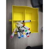 Ulu Pazarlama 3D Baskı Sevimli Kare Deniz Süngeri Figürlü Kalemlik - Masaüstü Organizer - --