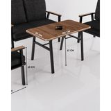 Ulu Pazarlama Bahçe Masası Ahşap Balkon Teras Cafe Masa Modern Dış Mekan Masa 9832 Atlantik Çam (Sadece Masa) - Çok Renkli