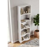 Ulu Pazarlama Kitaplık 5 Raflı Esinti Modern Çok Amaçlı Dekoratif Raf Ünitesi Geniş Kütüphane Ofis Kitaplığı 7081 Beyaz