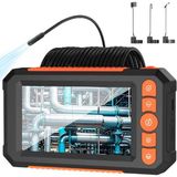 Ulu Pazarlama Monitörlü Çift Kameralı 10 mt Sert Kablo Yılan Endoskop Kamera 8 mm 4.3 Inc - Çok Renkli