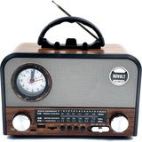 Ulu Pazarlama Nns NS-6697BT Taşınabilir Bluetooth Nostaljik Radyo (5570) - Ahşap