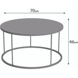 Ulu Pazarlama Terra Yuvarlak Orta Sehpa Bej 70 cm