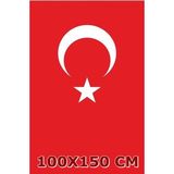 Ulu Ulu Türk Bayrağı 100X150 Cm