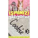 ULUBEN İsimli Kişiye İsme Özel Nakış İşlemeli Kum Beji Kedi Köpek Battaniyesi Yıkanabilir Premium Peluş
