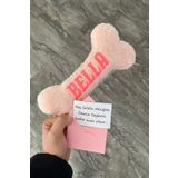 ULUBEN İsimli Nakış İşlemeli Peluş Kemik Oyuncak İsime Kişiye Özel Wellsoft Yıkanabilir Köpek Kemiği