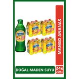 Uludağ Frutti Mango Ananas Aromalı Maden Suyu 200 ml x 24 Adet