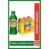 Uludağ Frutti Mango Ananas Aromalı Maden Suyu 200 ml x 6 Adet