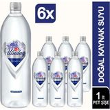Uludağ Premium Cam Pet Su 1000 ml 6 Lı