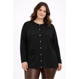 uludağ triko Kadın Anne Triko Hırka Kabartma Şal Desen BGL-ST05303 - Siyah - XL
